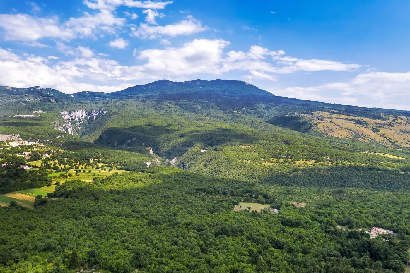 Učka mountain / Vojak Peak aerial 